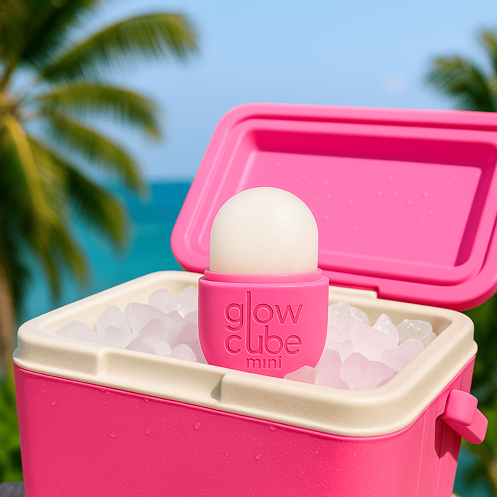 GlowCube™ Mini - Rouleau de glace visage compact pour poches et éclat