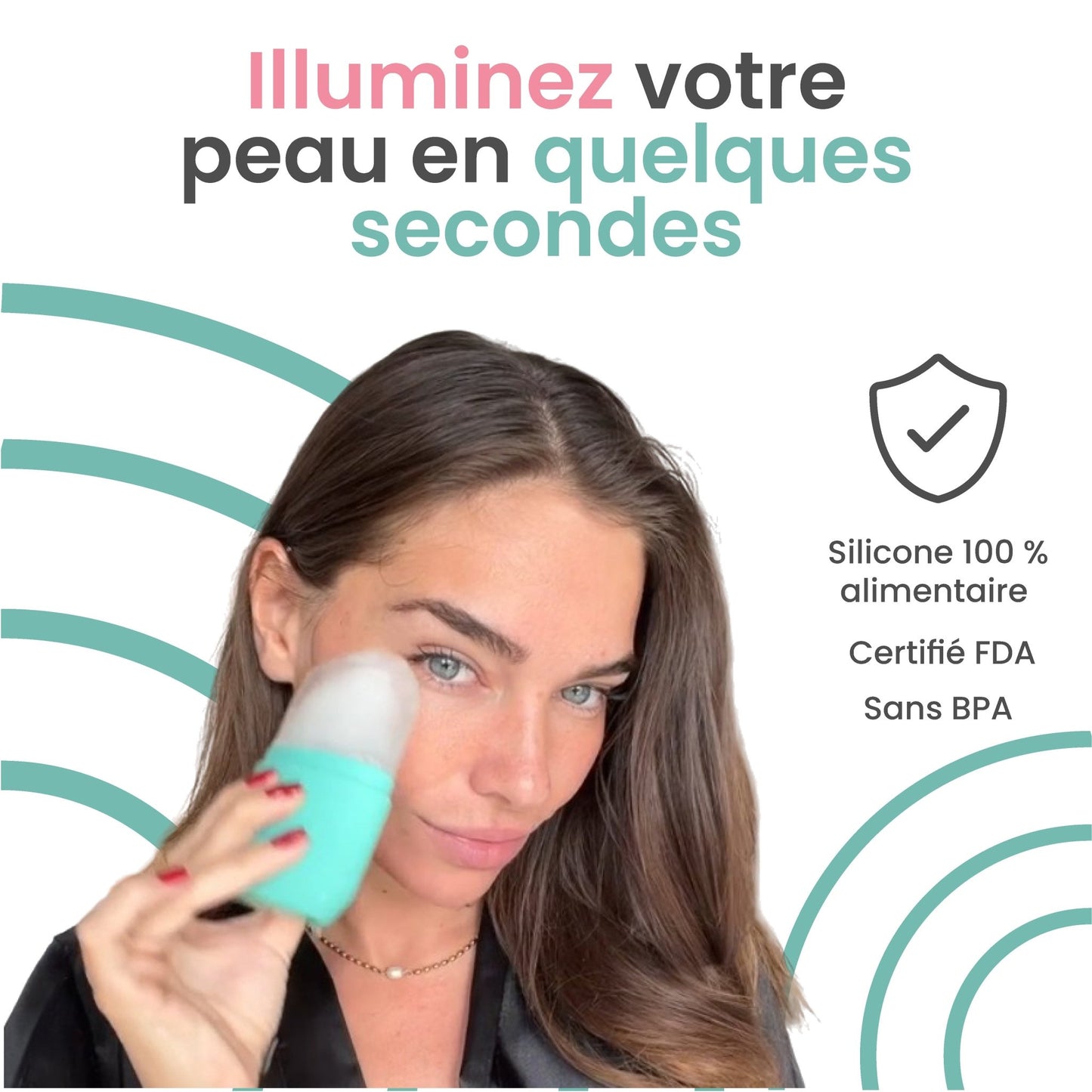 ❄️ GlowCube™ -  Rouleau de Glace Visage | Soin Anti - Poches & Éclat