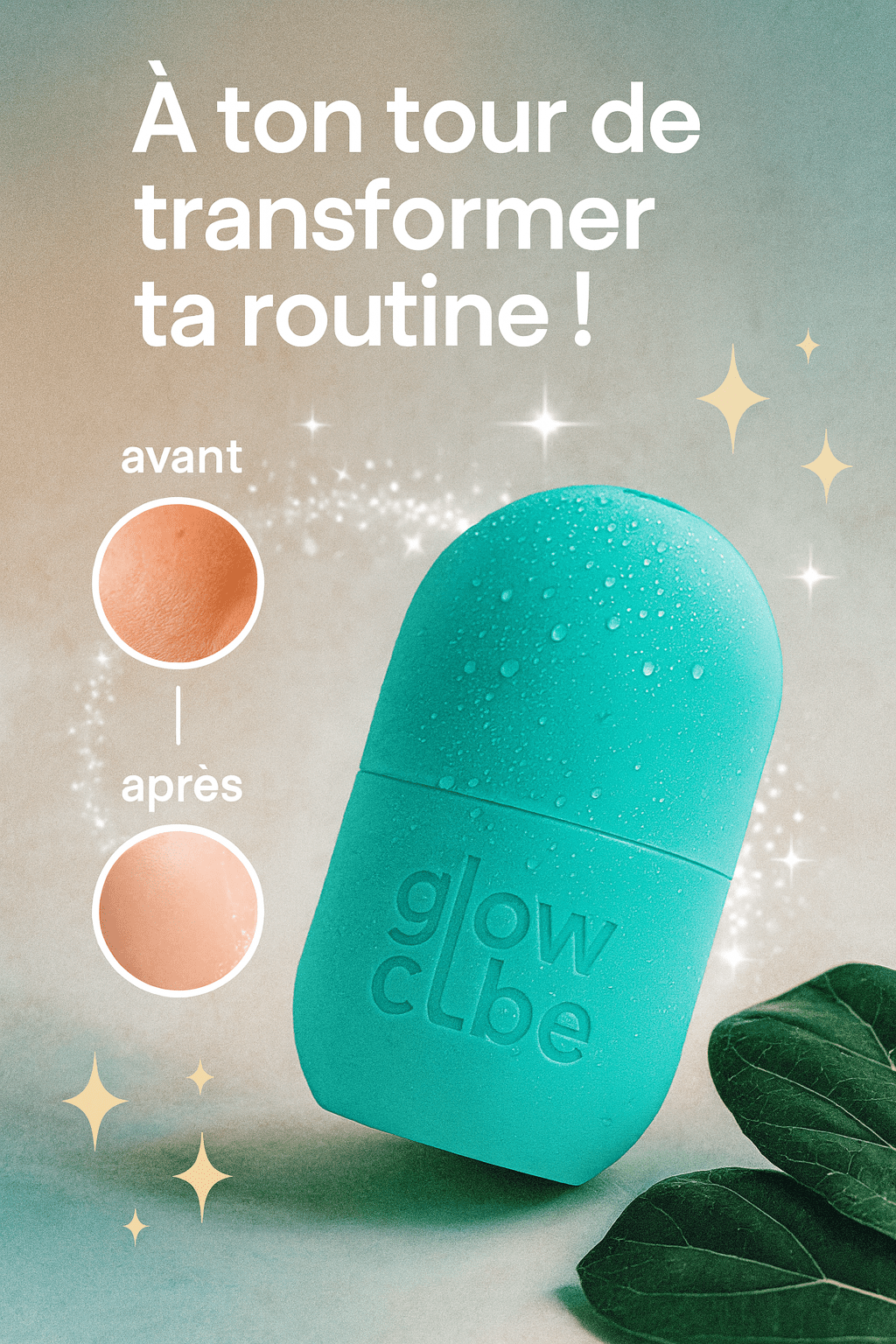 ❄️ GlowCube™ -  Rouleau de Glace Visage | Soin Anti - Poches & Éclat